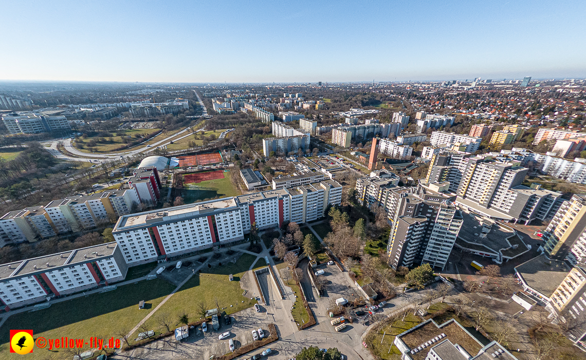 07.02.2023 - Luftbilder vom Marx-Zentrum und Umgebung in Neuperlache